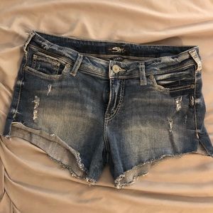Silver Berkley jean shorts